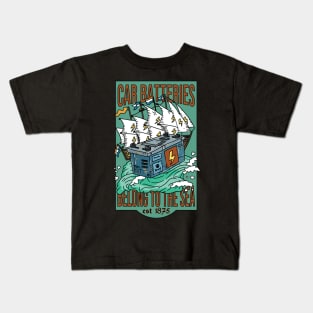 car batteries in the ocean. Kids T-Shirt